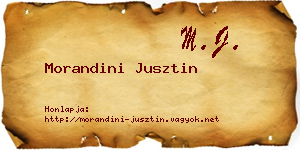 Morandini Jusztin névjegykártya